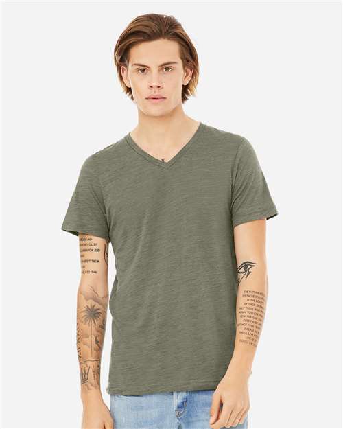 Unisex Textured Jersey V-Neck Tee
