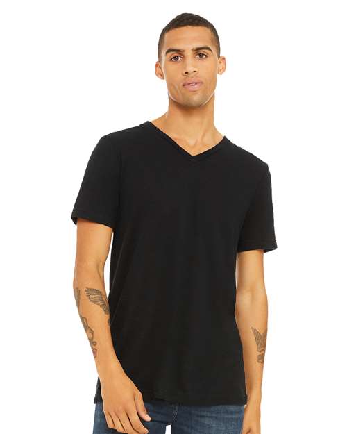 Unisex Textured Jersey V-Neck Tee