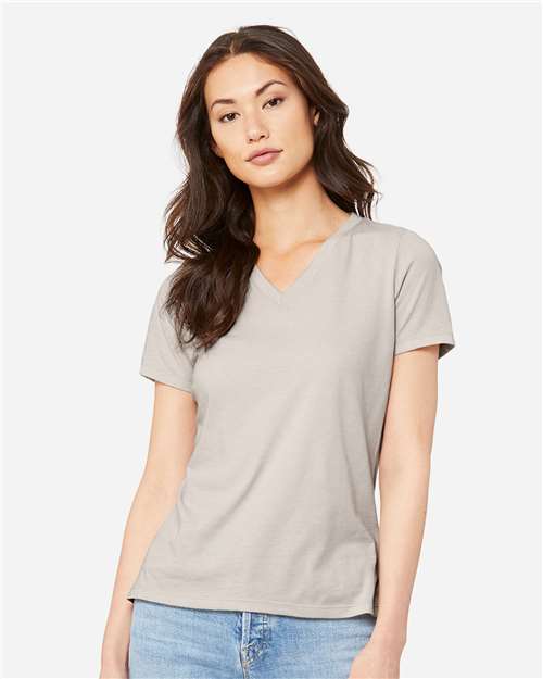 Women's Relaxed Heather CVC V-Neck Tee