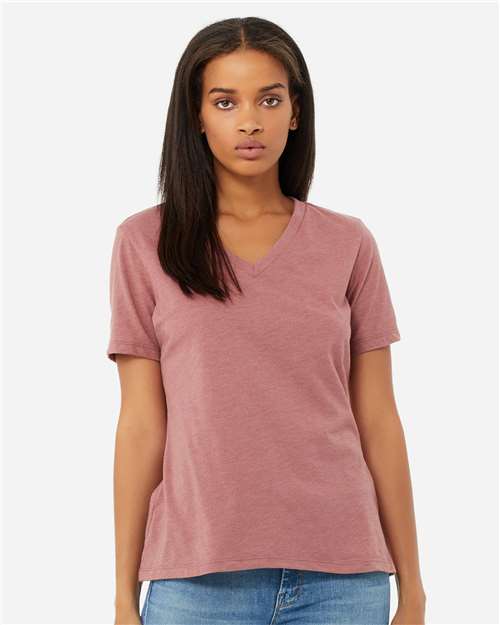 Women's Relaxed Heather CVC V-Neck Tee