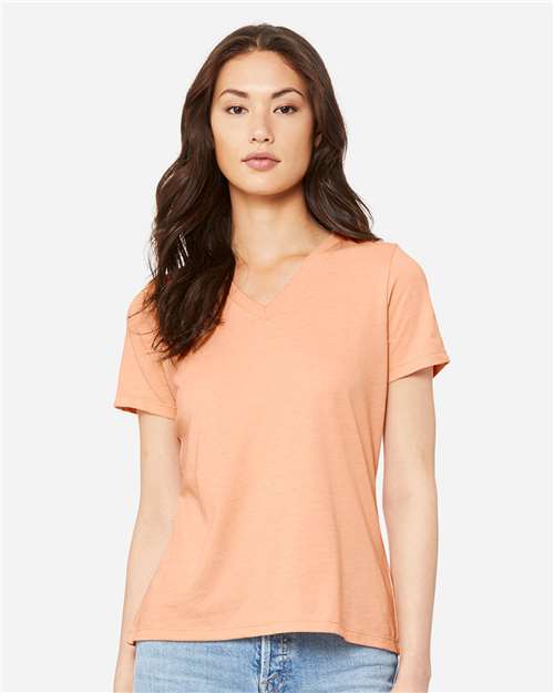 Women's Relaxed Heather CVC V-Neck Tee
