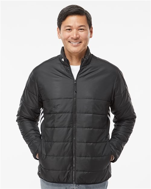 Men's 3-Stripes Puffer Full-Zip Jacket