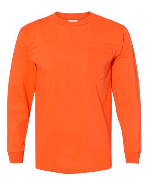 Unisex USA-Made Long Sleeve Pocket T-Shirt