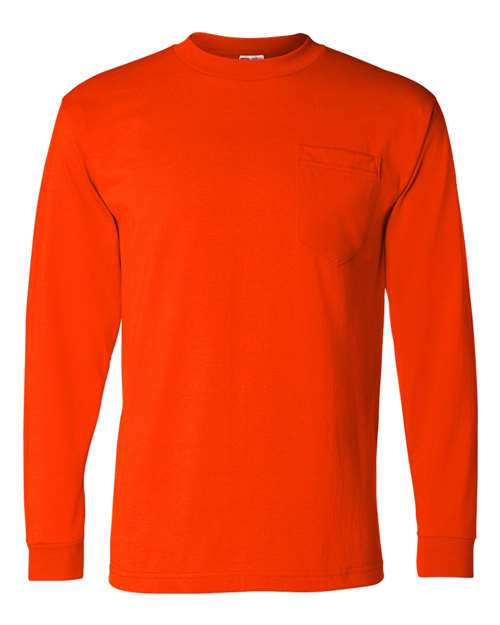 Unisex USA-Made 50/50 Long Sleeve Pocket T-Shirt