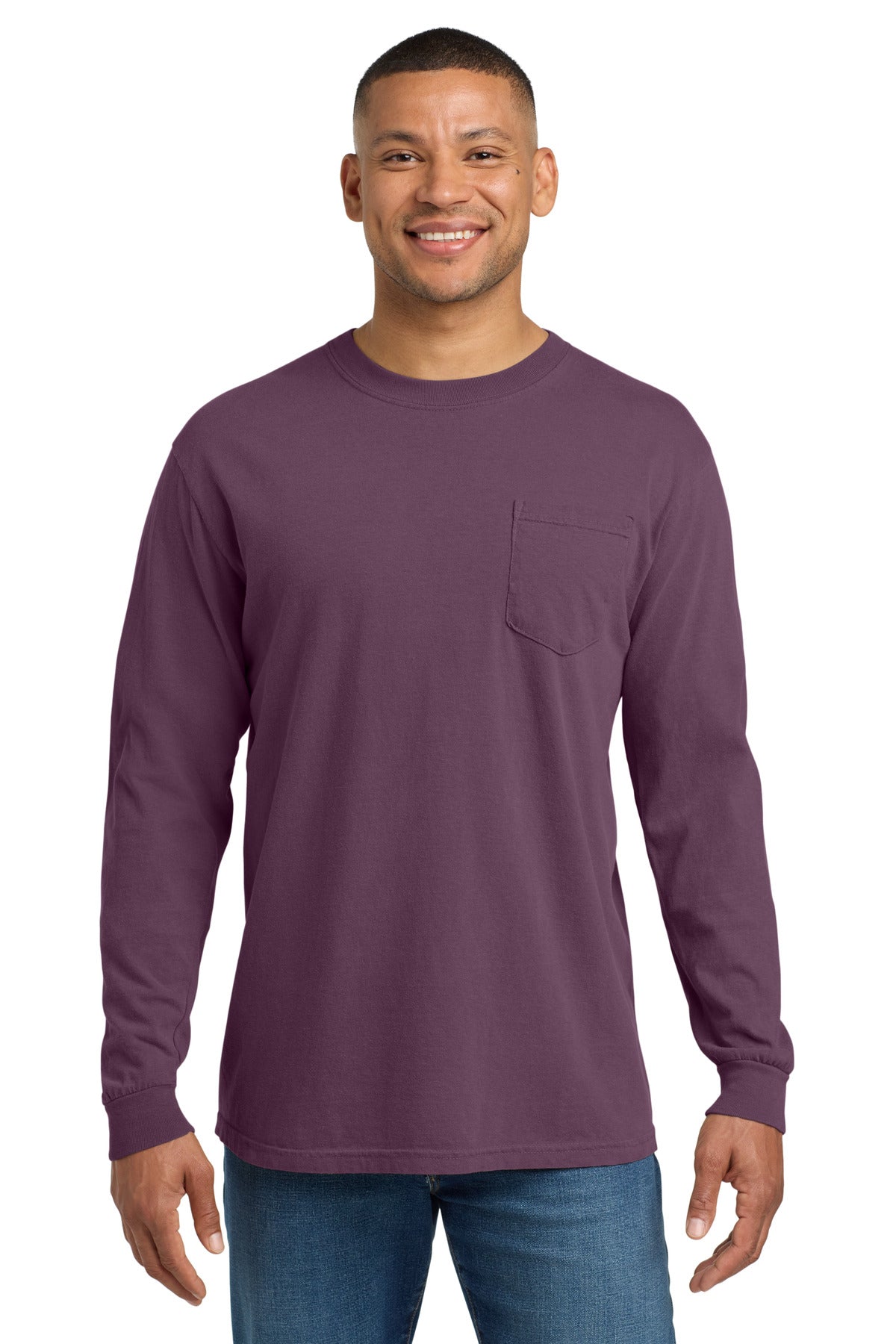 COMFORT COLORS  ®  Heavyweight Ring Spun Long Sleeve Pocket Tee. 4410