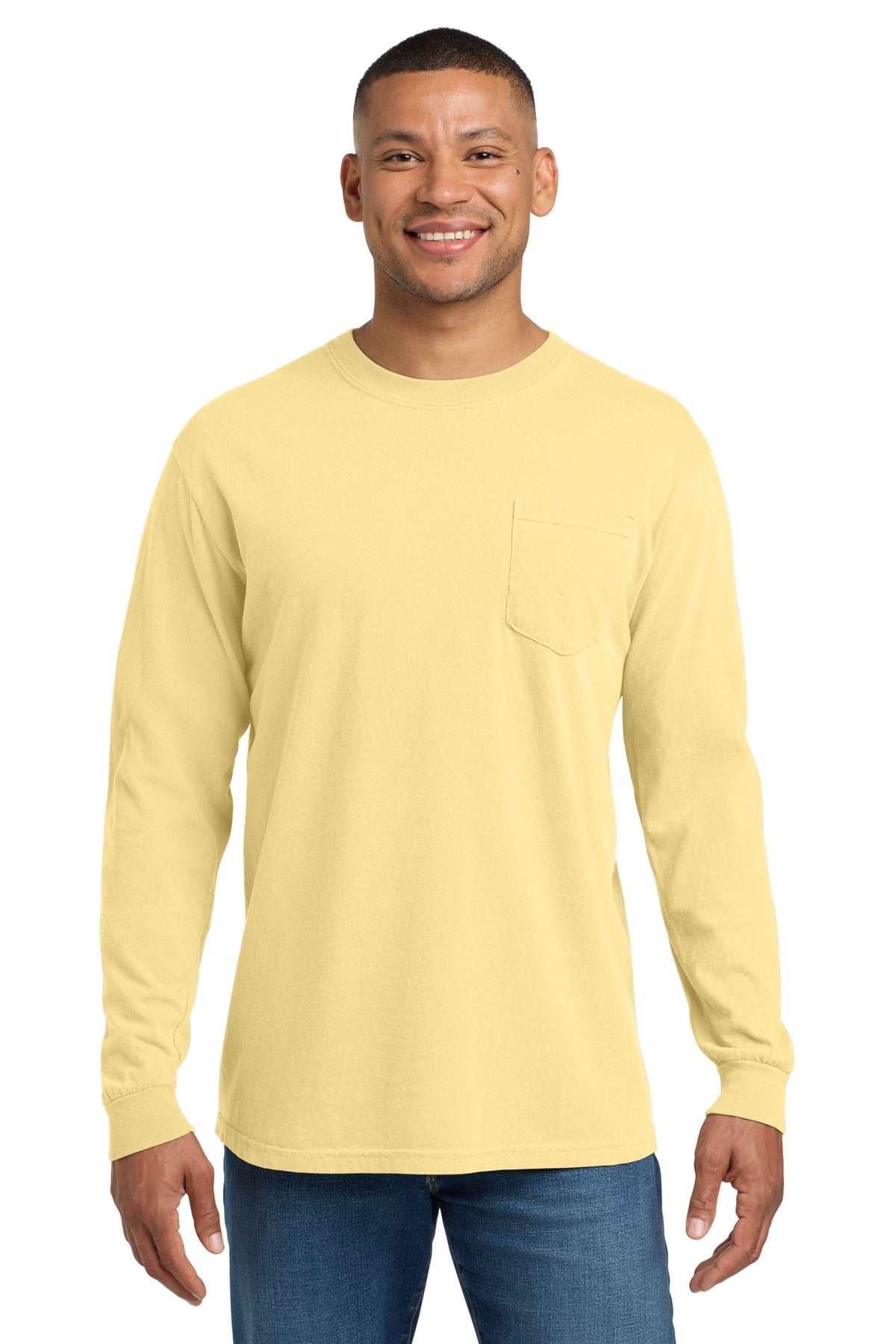 COMFORT COLORS  ®  Heavyweight Ring Spun Long Sleeve Pocket Tee. 4410