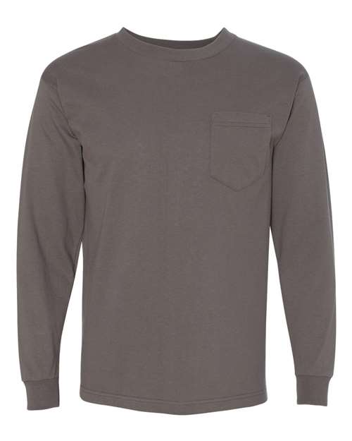 Unisex USA-Made Long Sleeve Pocket T-Shirt