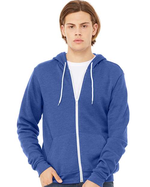 Unisex Sponge Fleece Full-Zip Hoodie Sweatshirt