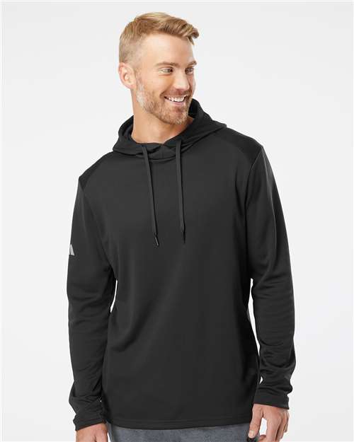 Men's Textured Mixed Media Midweight Hooded Sweatshirt