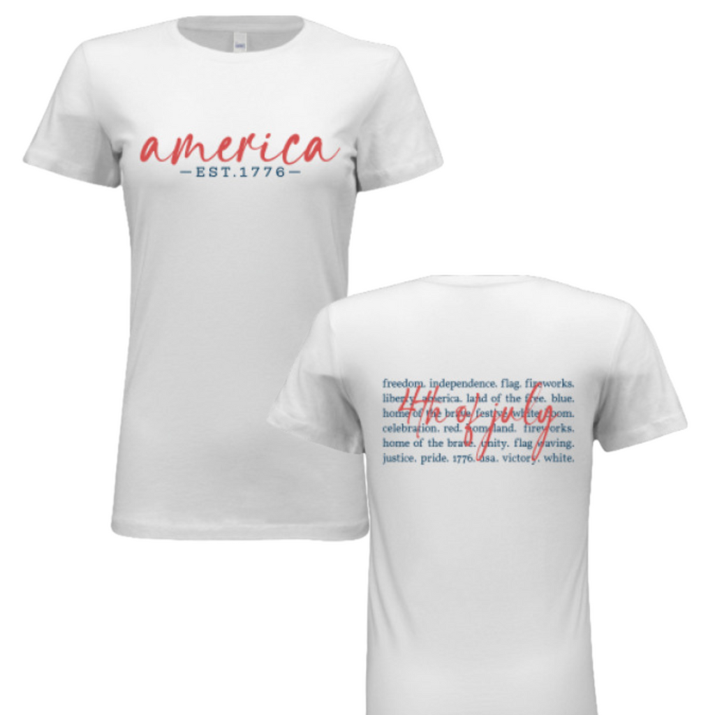 "America" - Bella Ladies' The Favorite T-Shirt