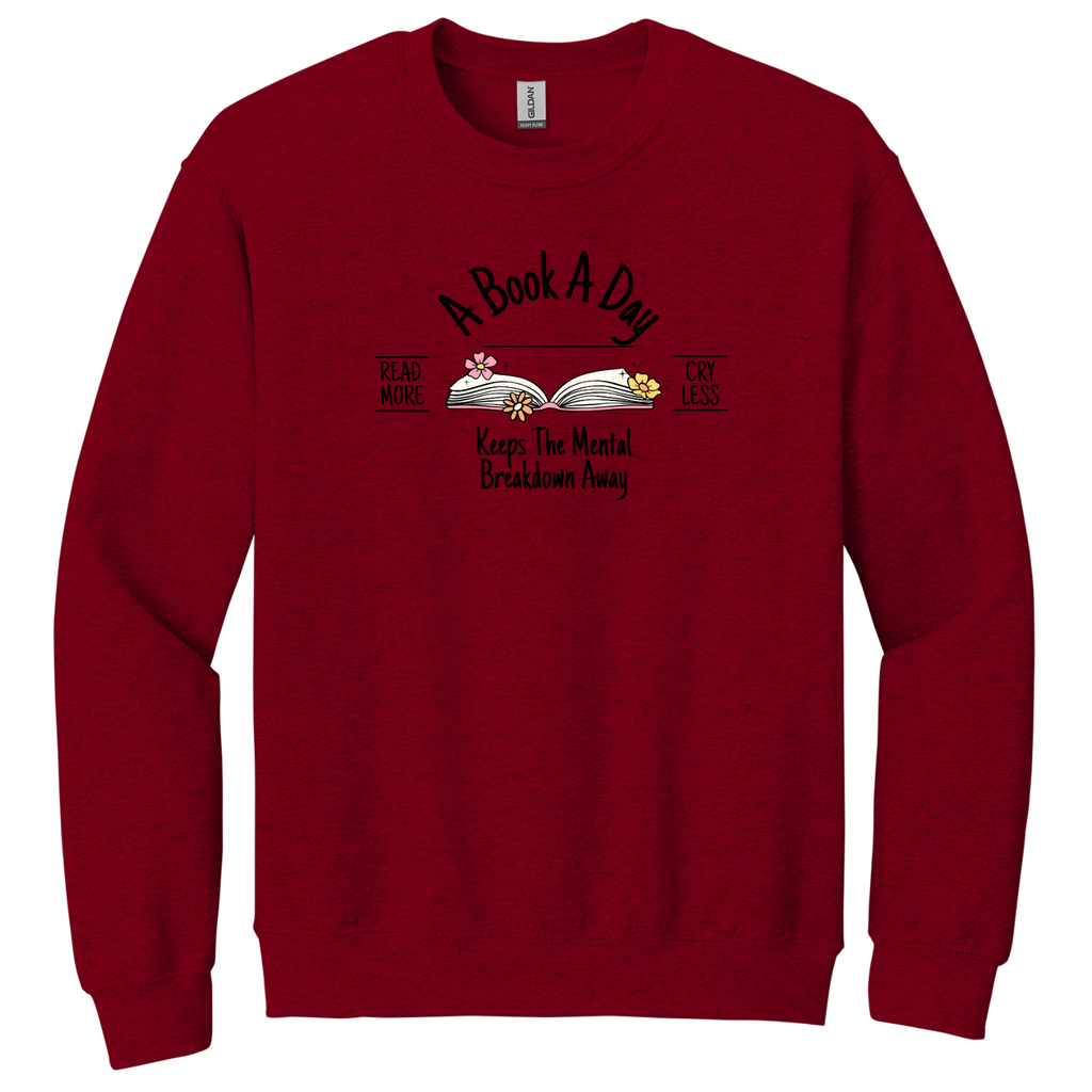 "A Book A Day" - Gildan® - Heavy Blend™ Crewneck Sweatshirt