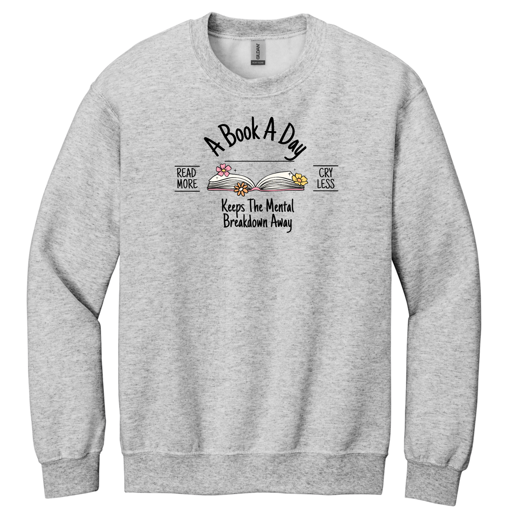 "A Book A Day" - Gildan® - Heavy Blend™ Crewneck Sweatshirt