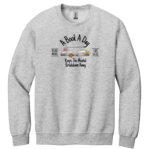 "A Book A Day" - Gildan® - Heavy Blend™ Crewneck Sweatshirt