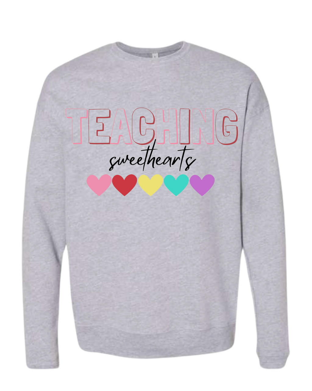 "Teaching Sweethearts" BELLA+CANVAS® Adult Unisex Sponge Fleece Drop Shoulder Sweatshirt