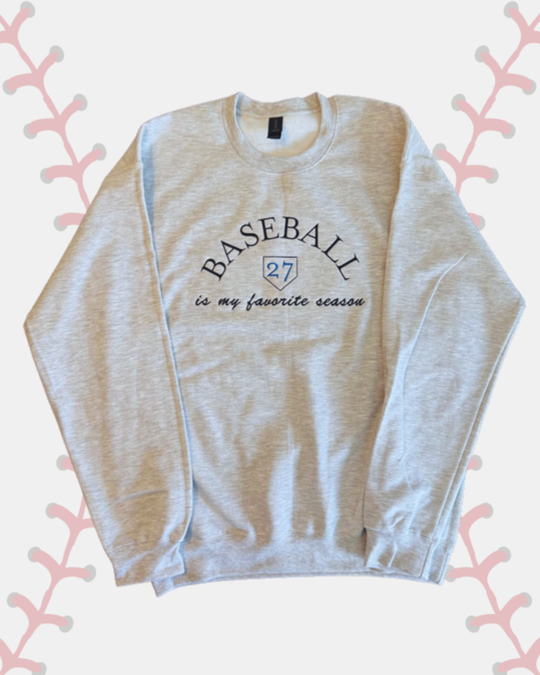 "Baseball Is My Favorite Season" - Gildan Softstyle® Midweight Crewneck Sweatshirt