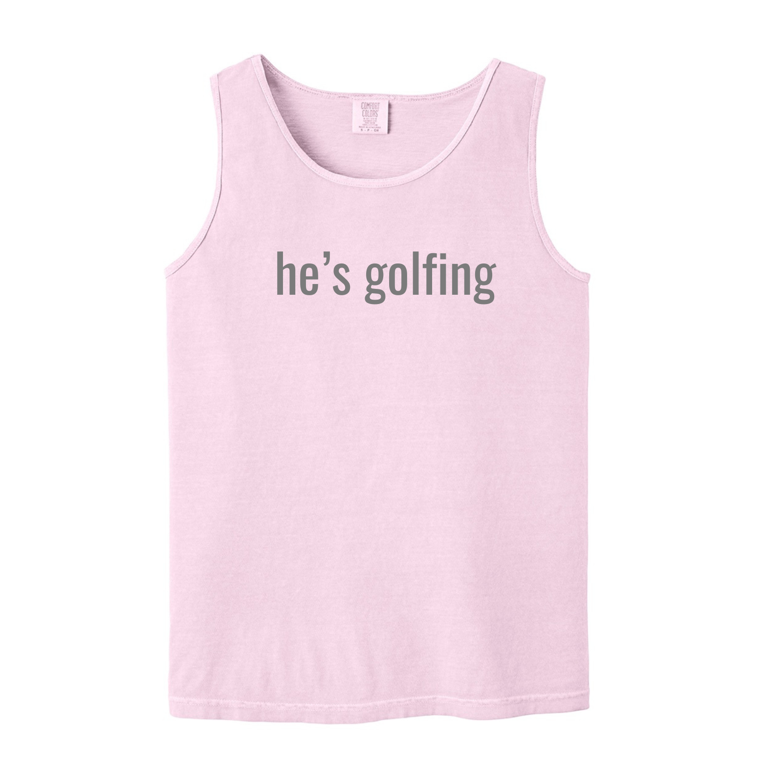 "He's Golfing" - Heavyweight Ring Spun Tank Top