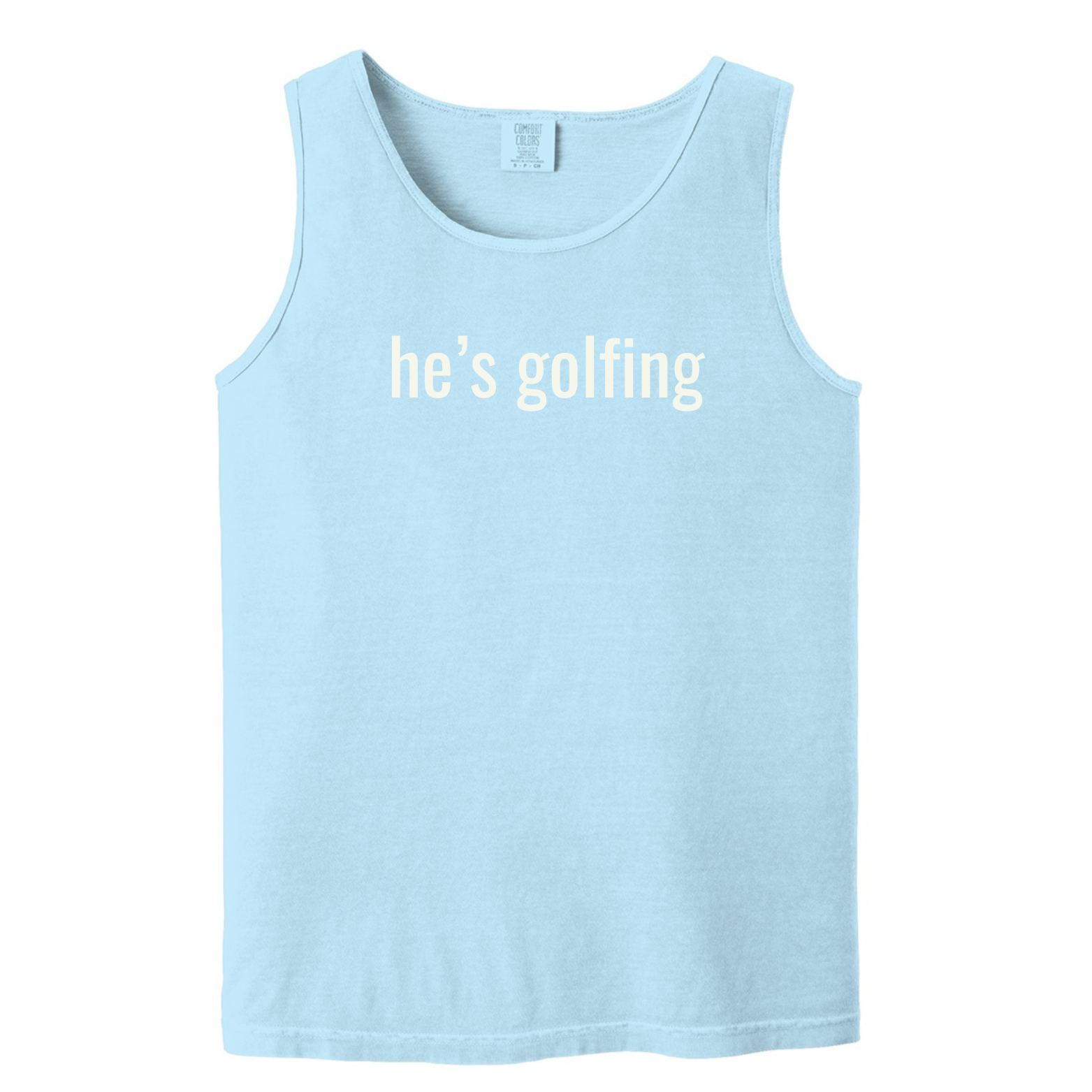"He's Golfing" - Heavyweight Ring Spun Tank Top