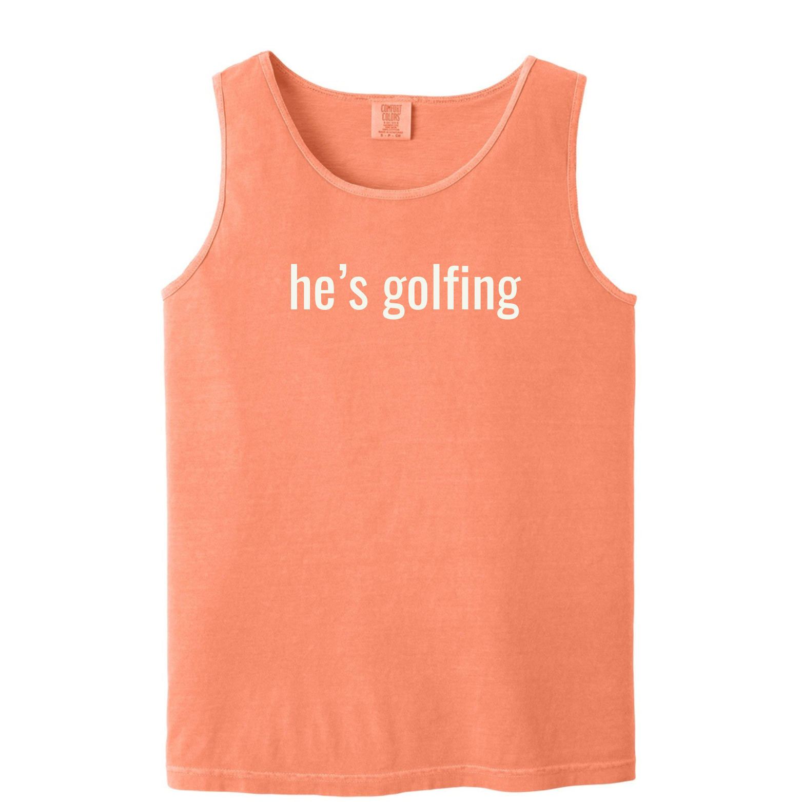 "He's Golfing" - Heavyweight Ring Spun Tank Top
