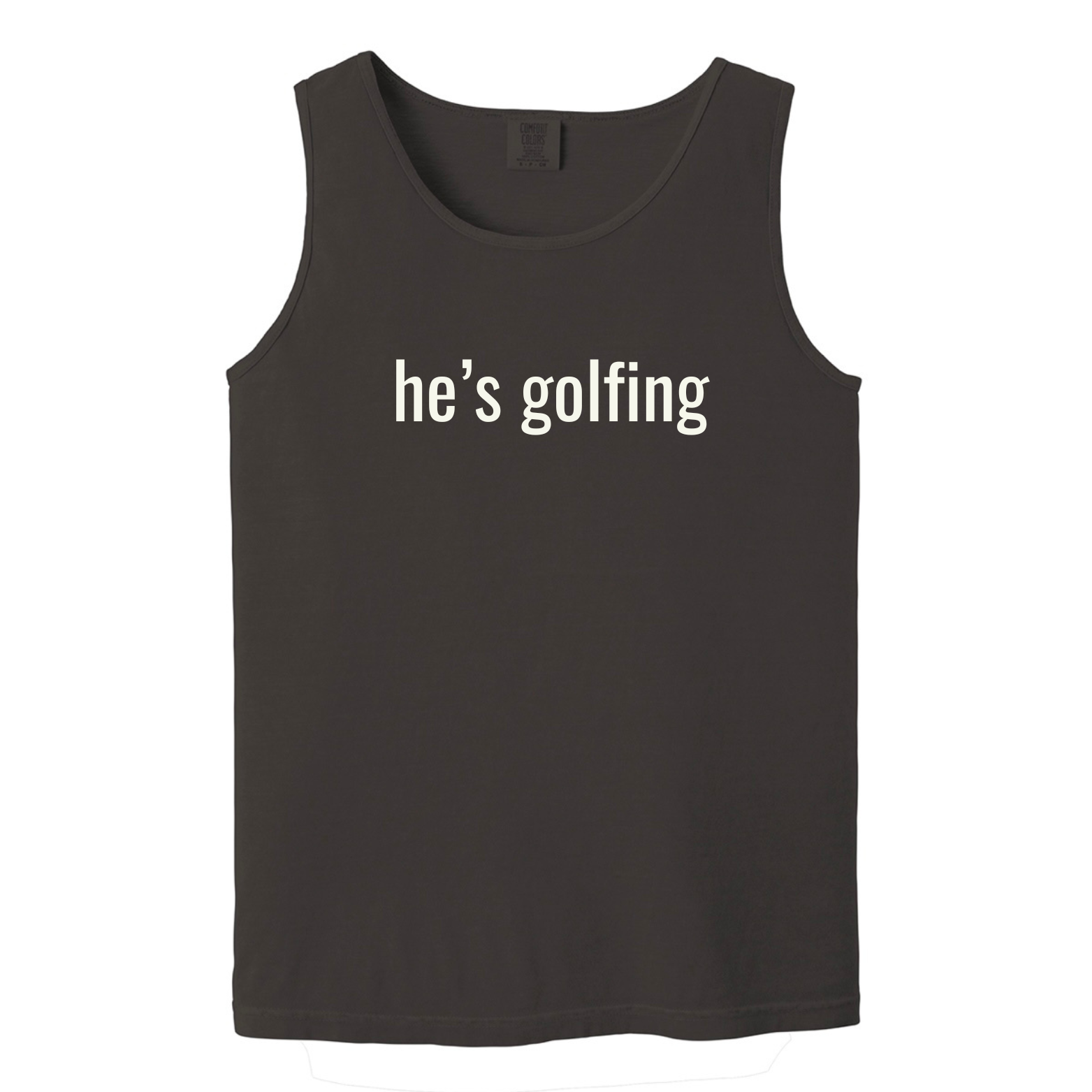 "He's Golfing" - Heavyweight Ring Spun Tank Top