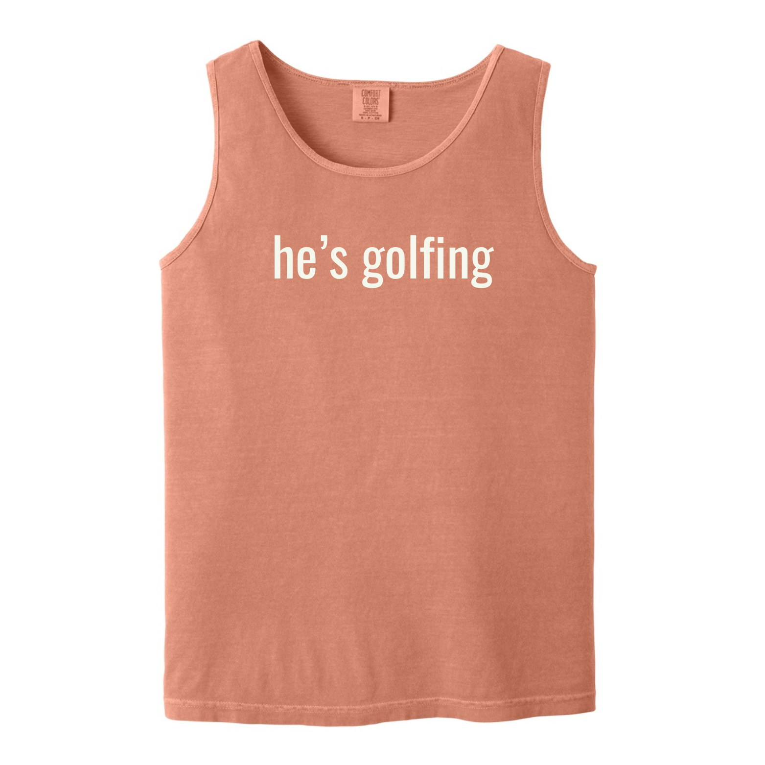 "He's Golfing" - Heavyweight Ring Spun Tank Top