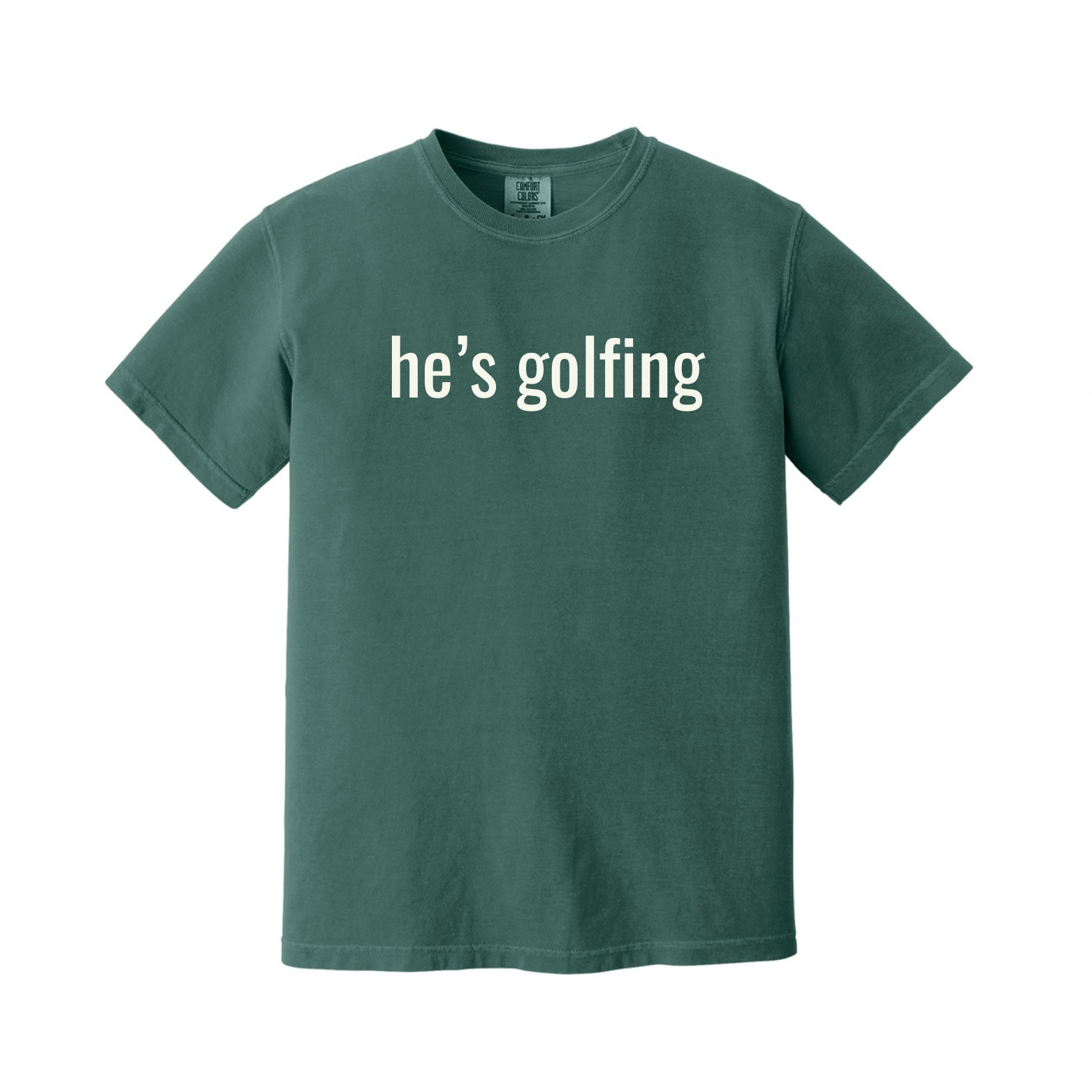 "He's Golfing" - Heavyweight Ring Spun Tee