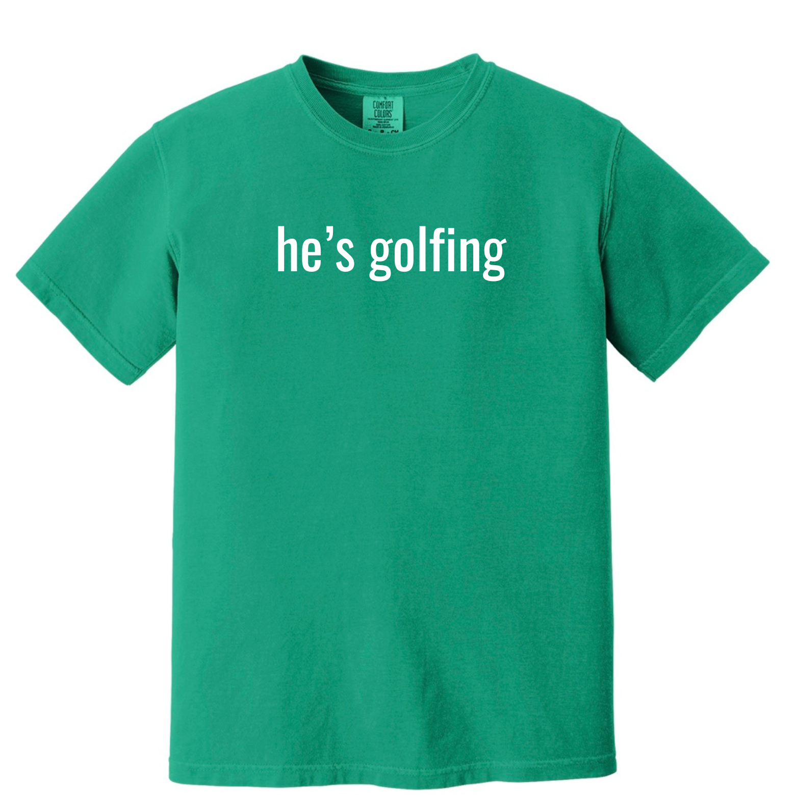 "He's Golfing" - Heavyweight Ring Spun Tee