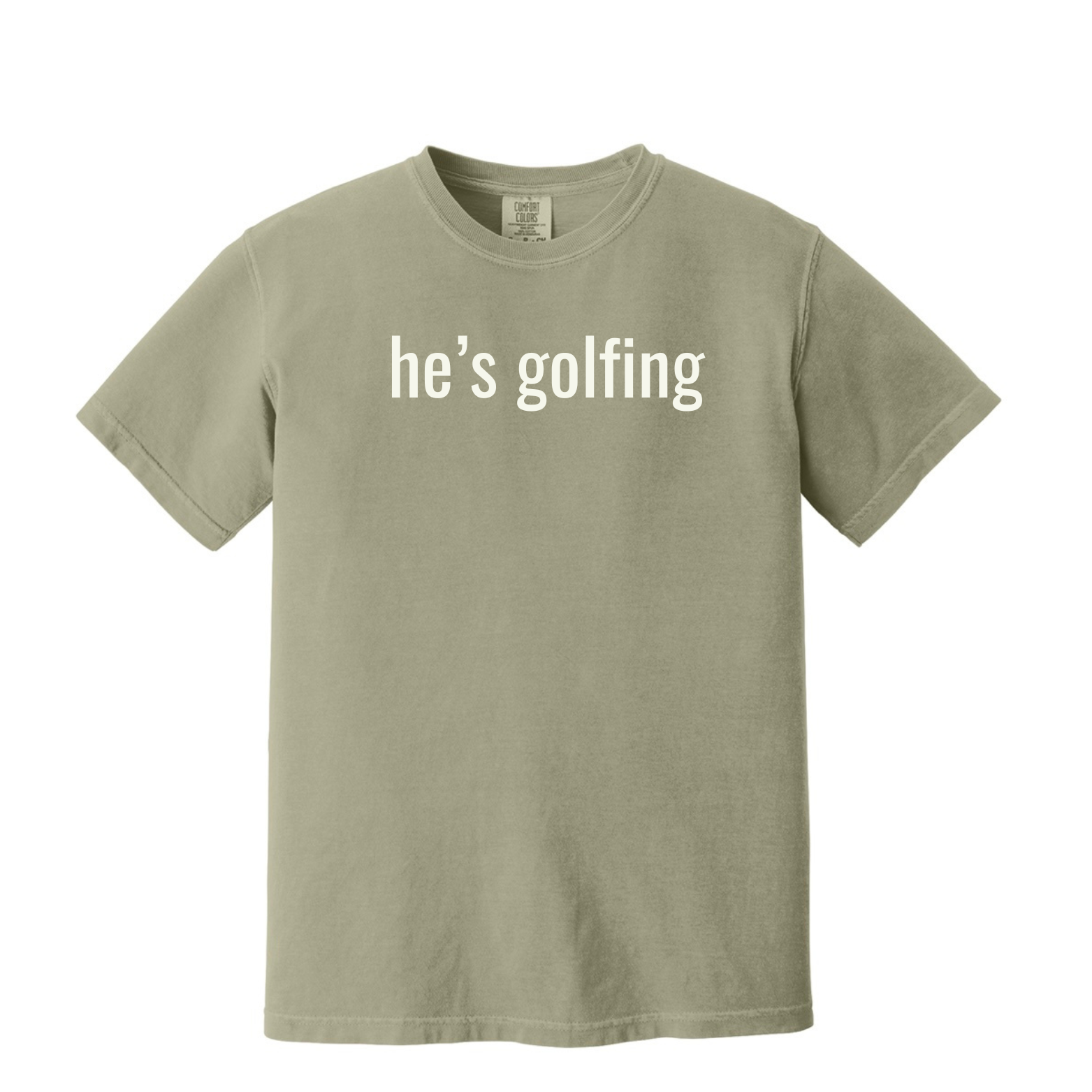 "He's Golfing" - Heavyweight Ring Spun Tee