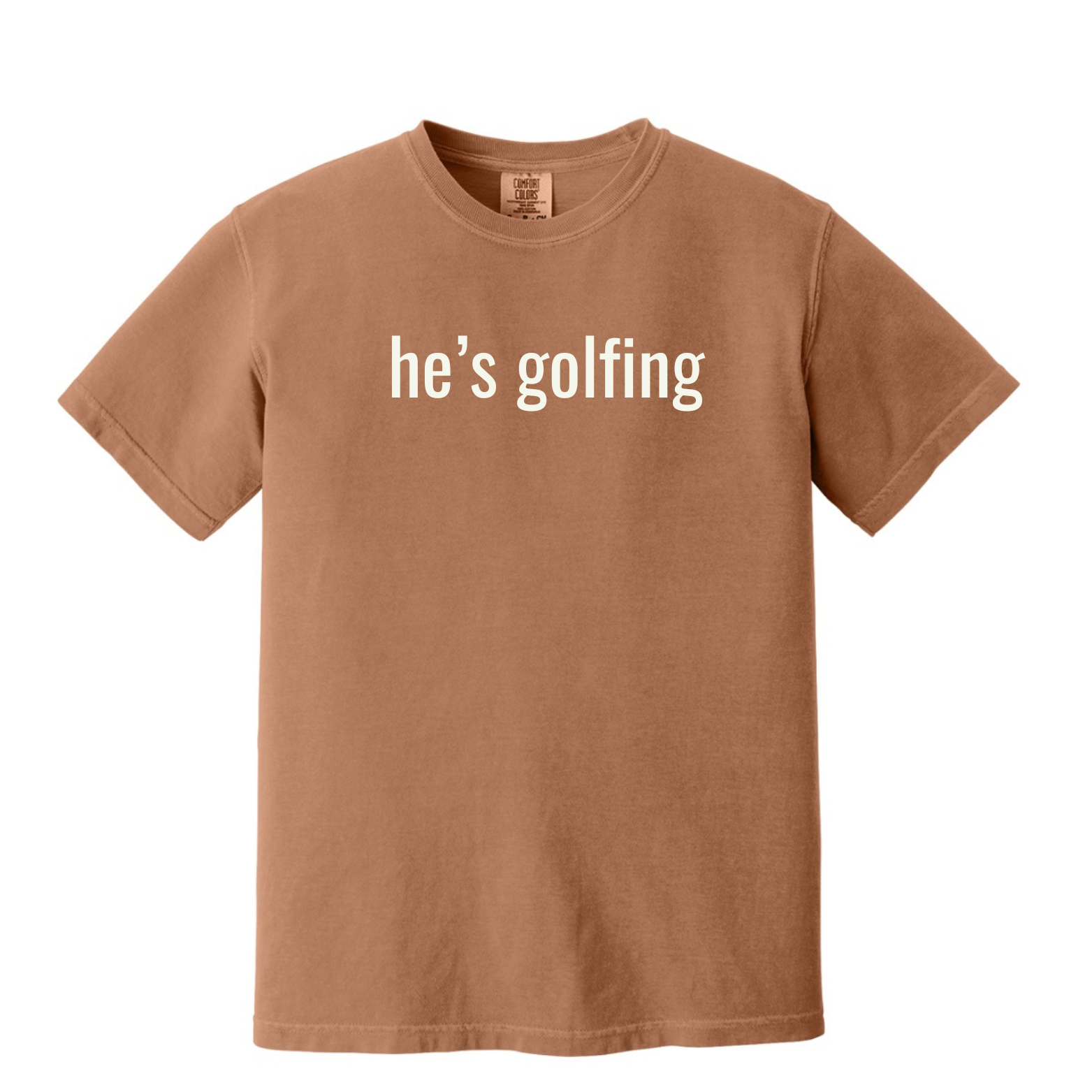 "He's Golfing" - Heavyweight Ring Spun Tee