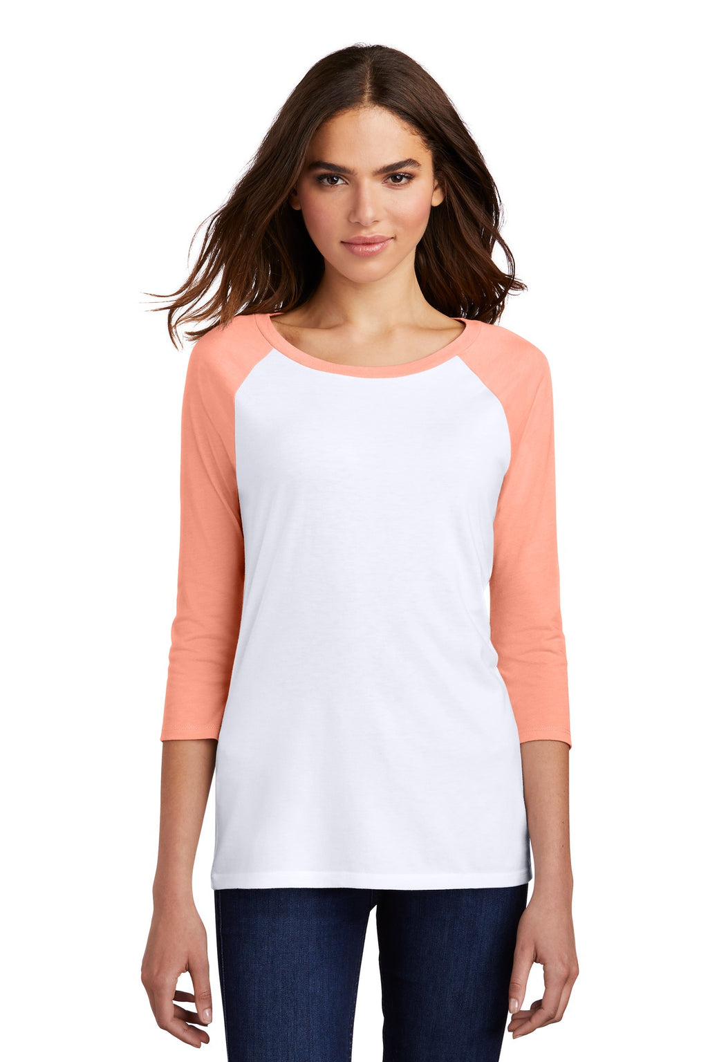 District ®  Women's Perfect Tri ®  3/4-Sleeve Raglan. DM136L