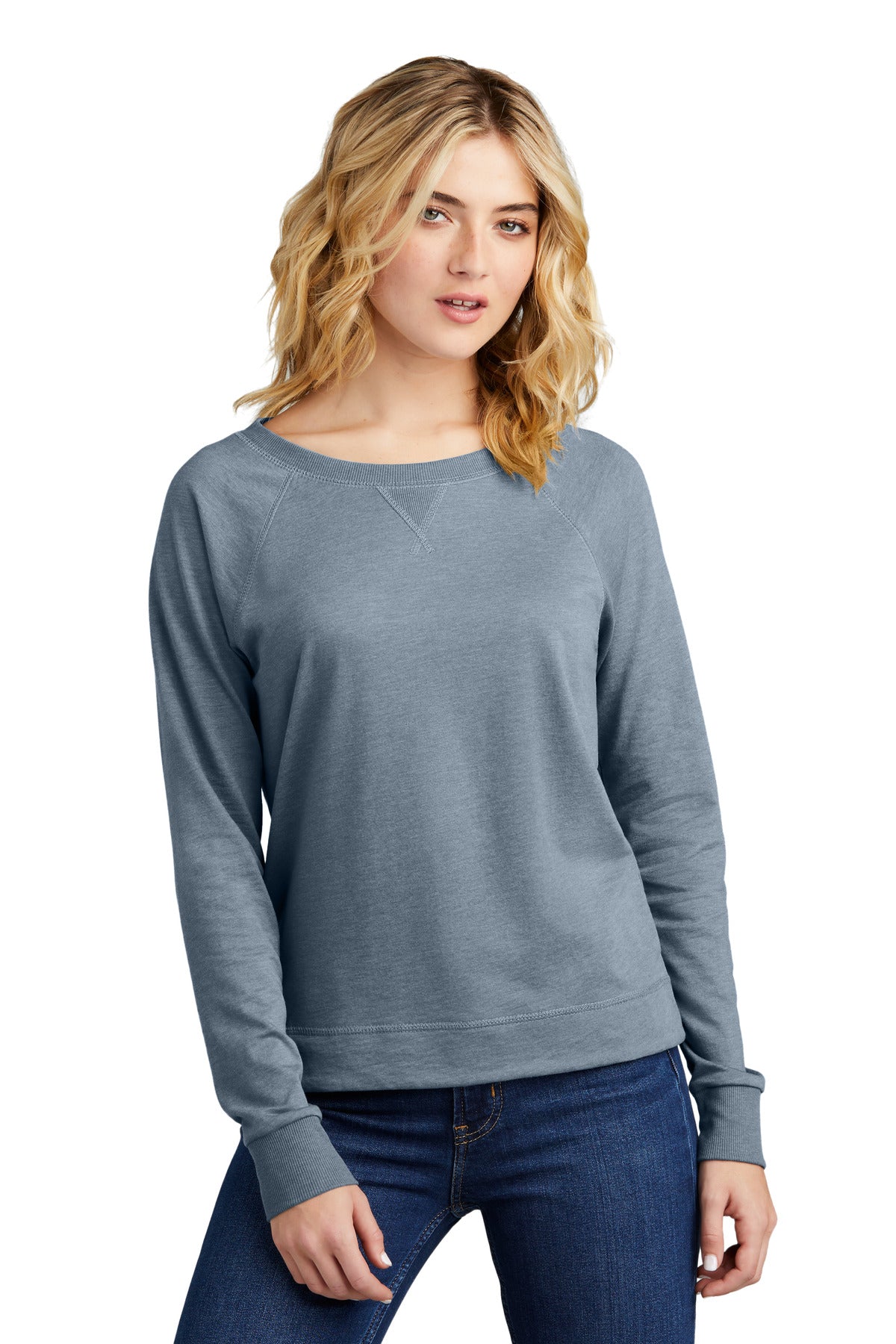 District ®  Women's Featherweight French Terry ™  Long Sleeve Crewneck DT672