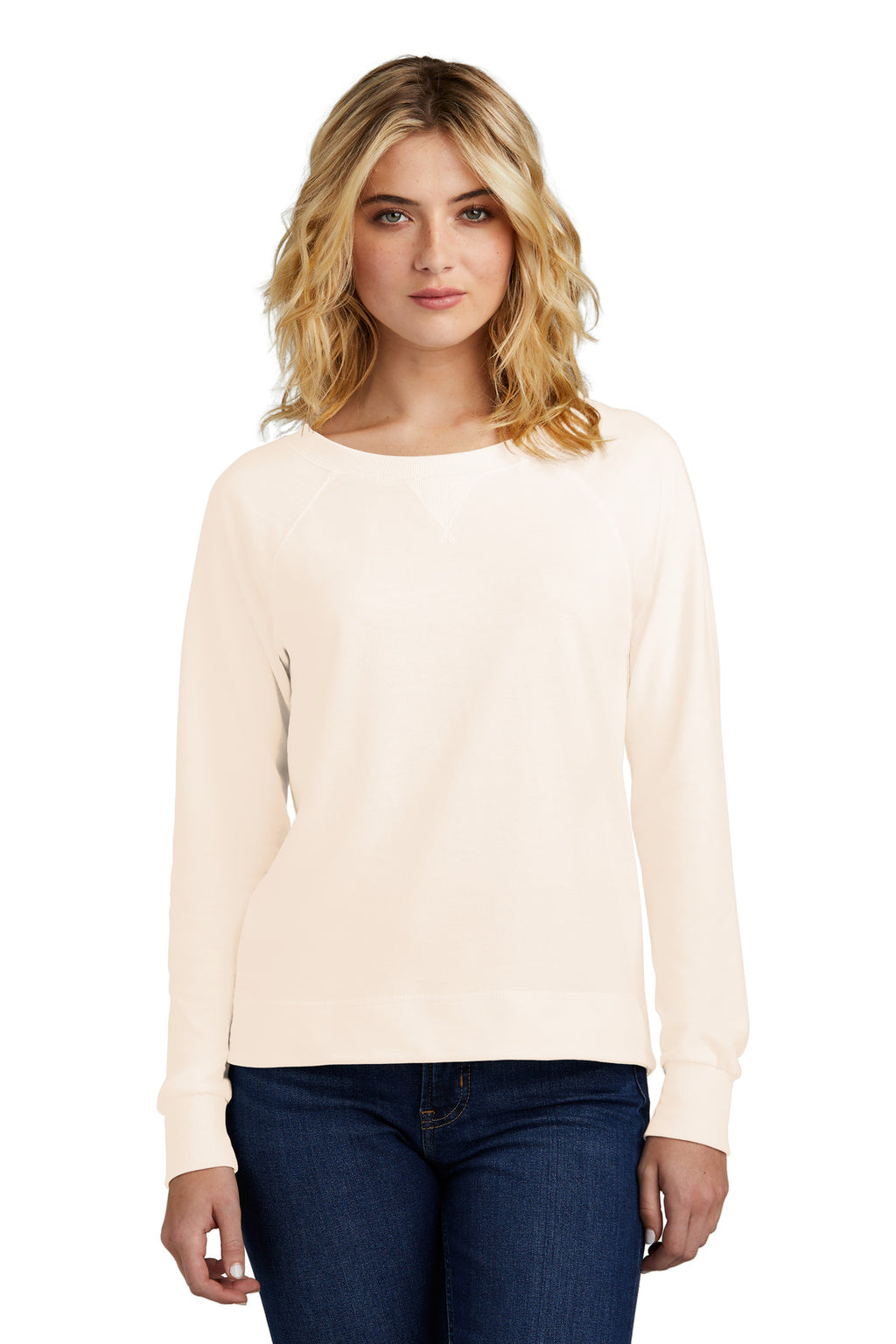 District ®  Women's Featherweight French Terry ™  Long Sleeve Crewneck DT672