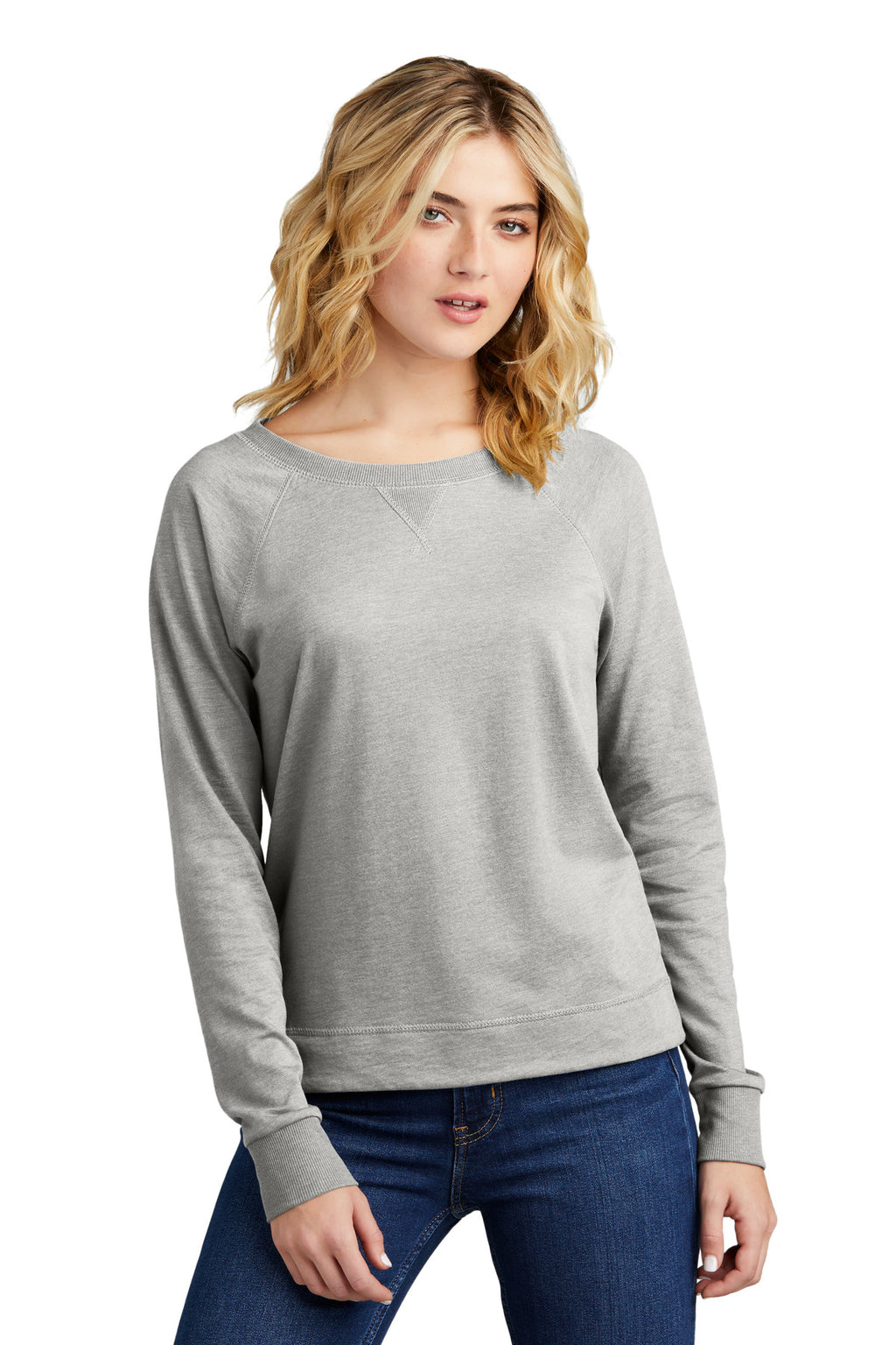 District ®  Women's Featherweight French Terry ™  Long Sleeve Crewneck DT672