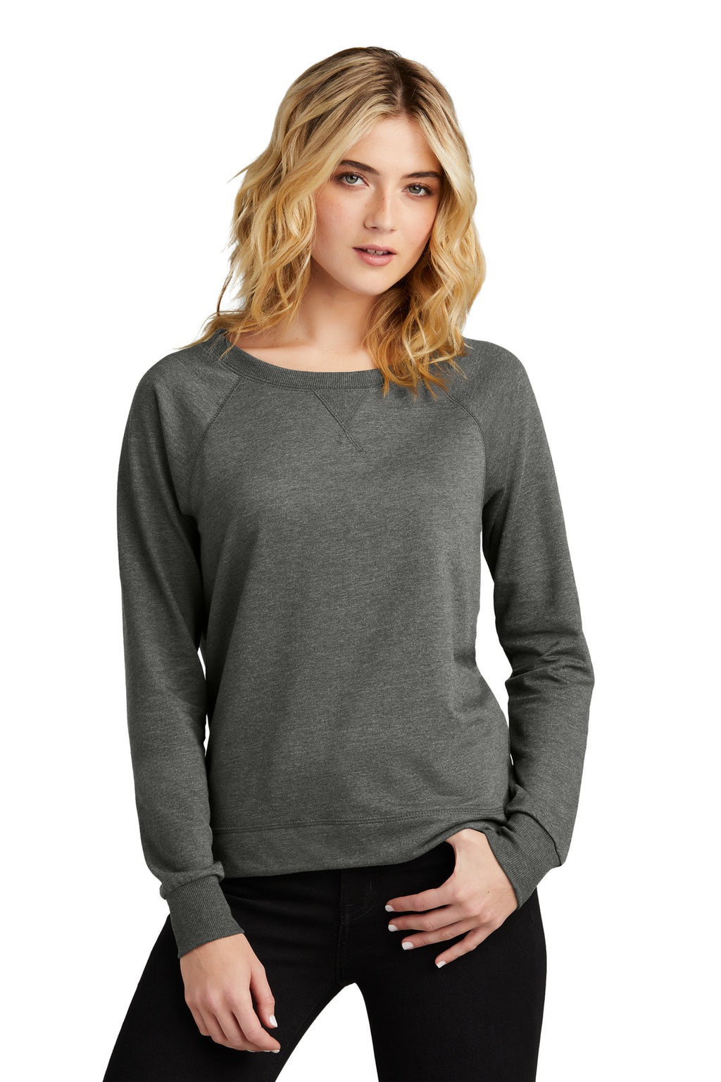 District ®  Women's Featherweight French Terry ™  Long Sleeve Crewneck DT672
