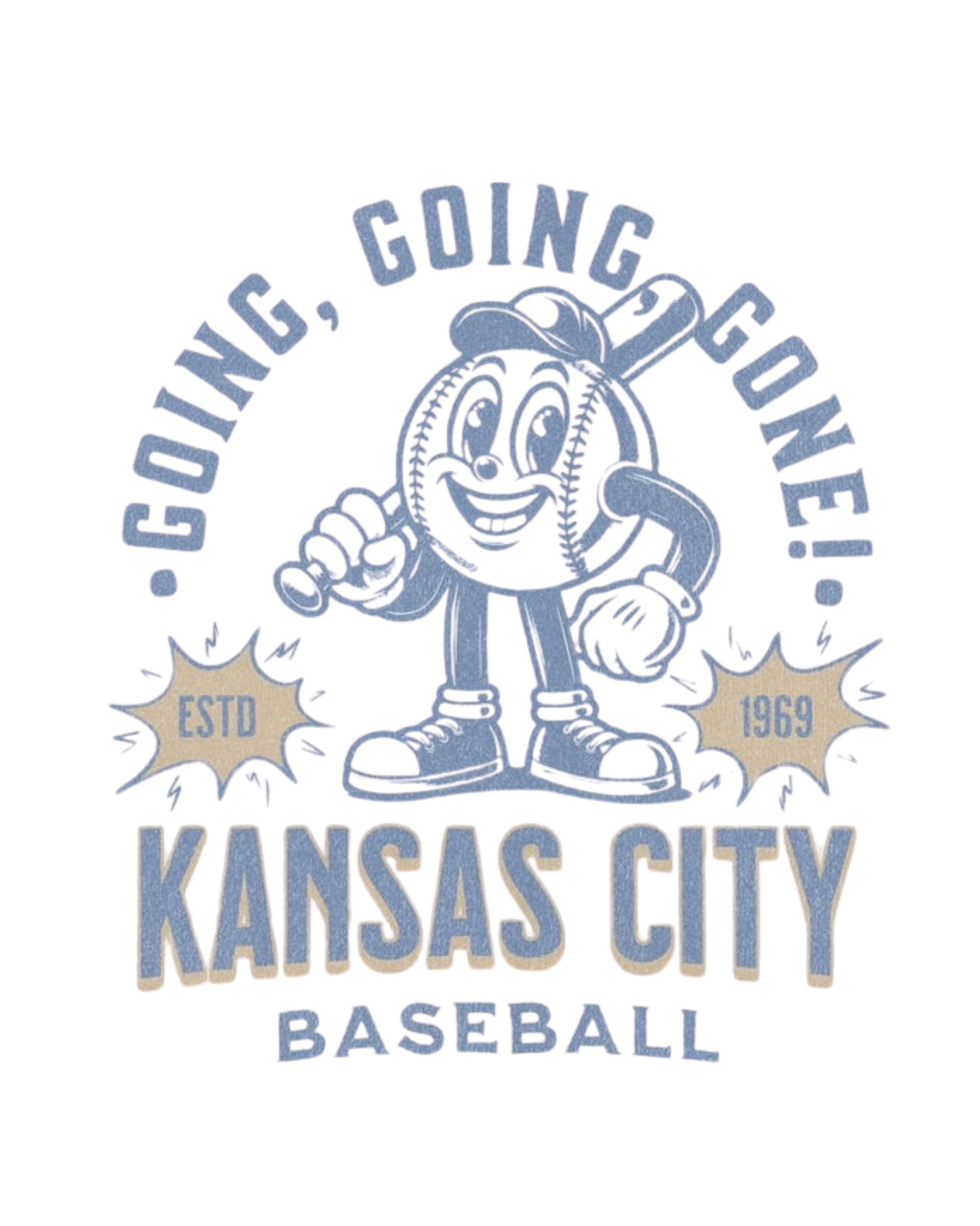 KC Royals "Going, Going, Gone!" - Comfort Colors - Garment-Dyed Heavyweight Tee