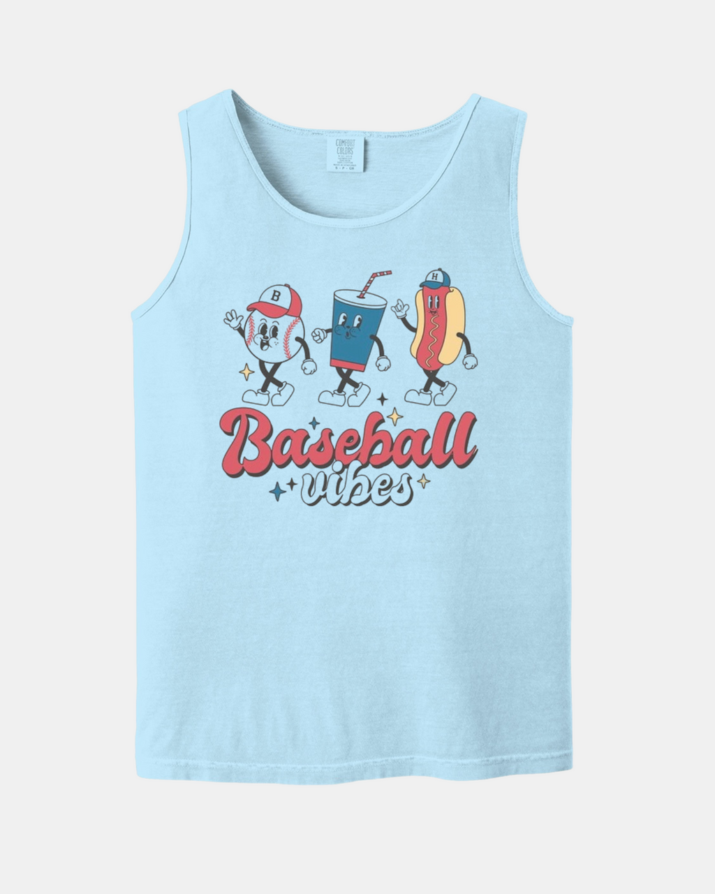 "Baseball Vibes"- Comfort Colors Heavyweight Tank
