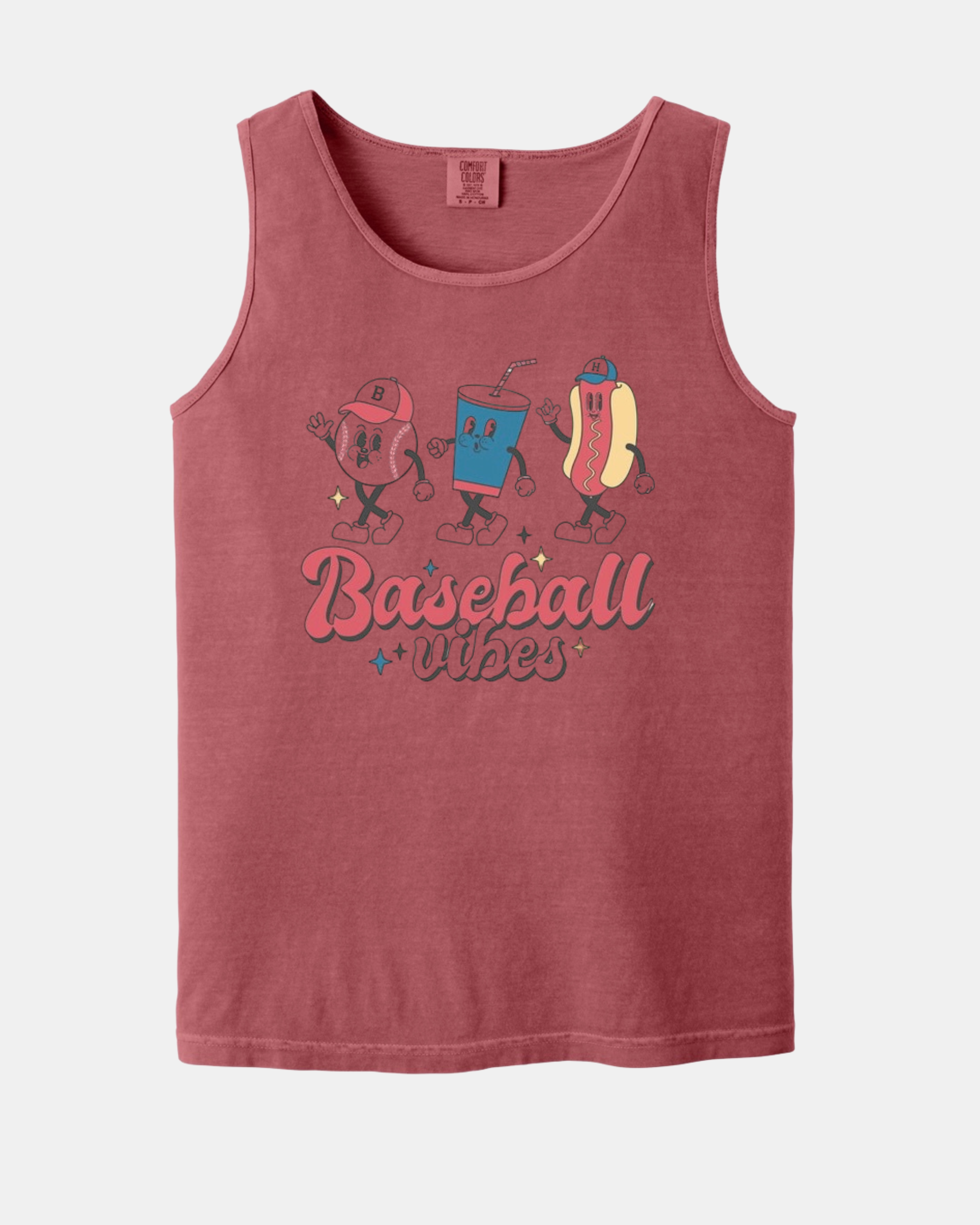 "Baseball Vibes"- Comfort Colors Heavyweight Tank