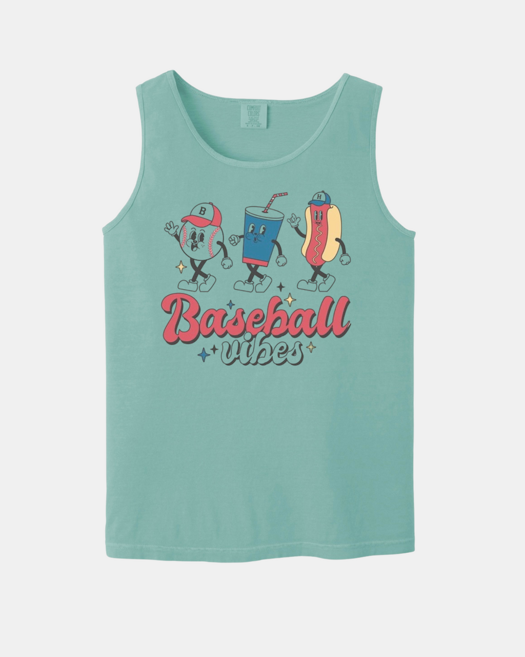 "Baseball Vibes"- Comfort Colors Heavyweight Tank