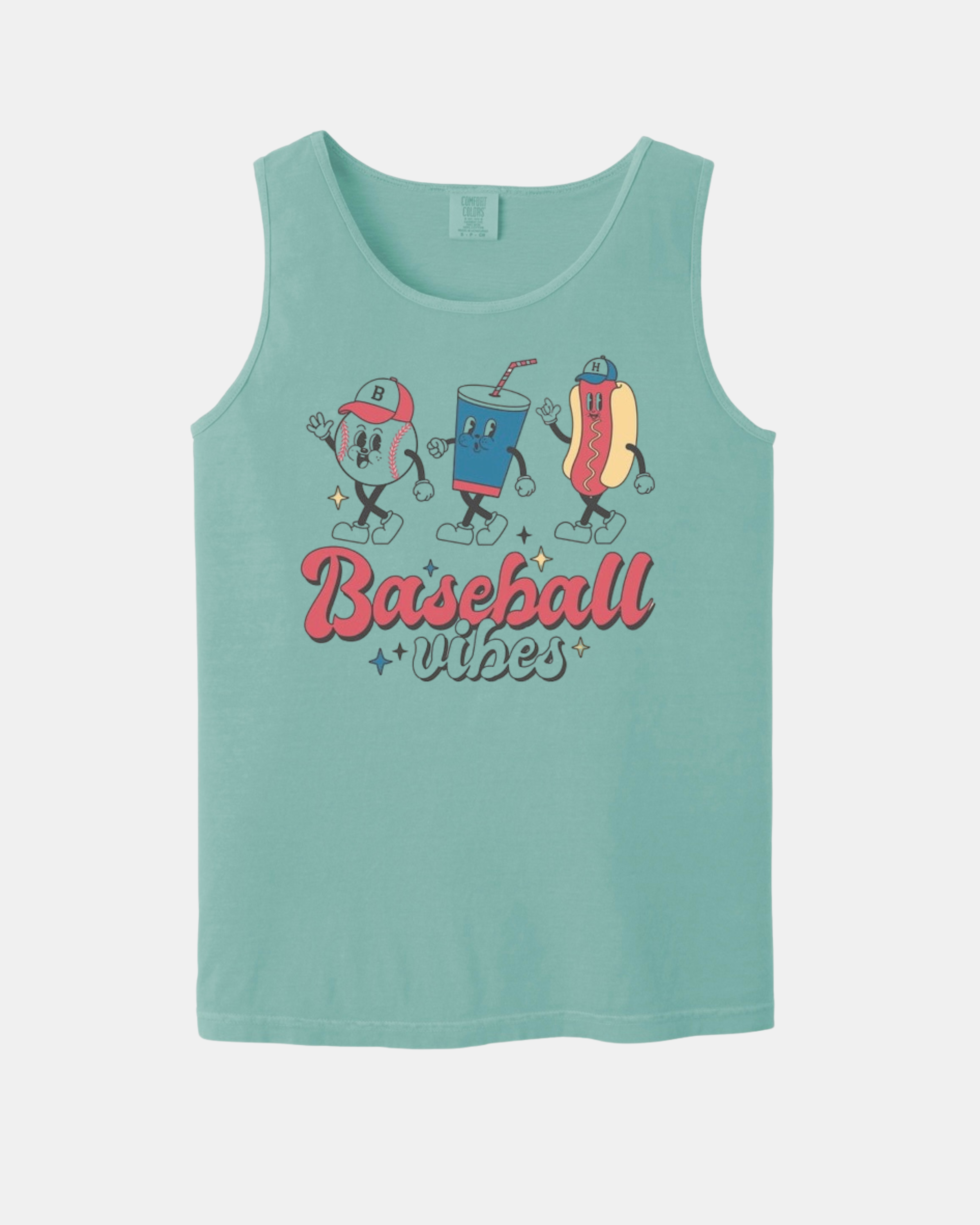 "Baseball Vibes"- Comfort Colors Heavyweight Tank