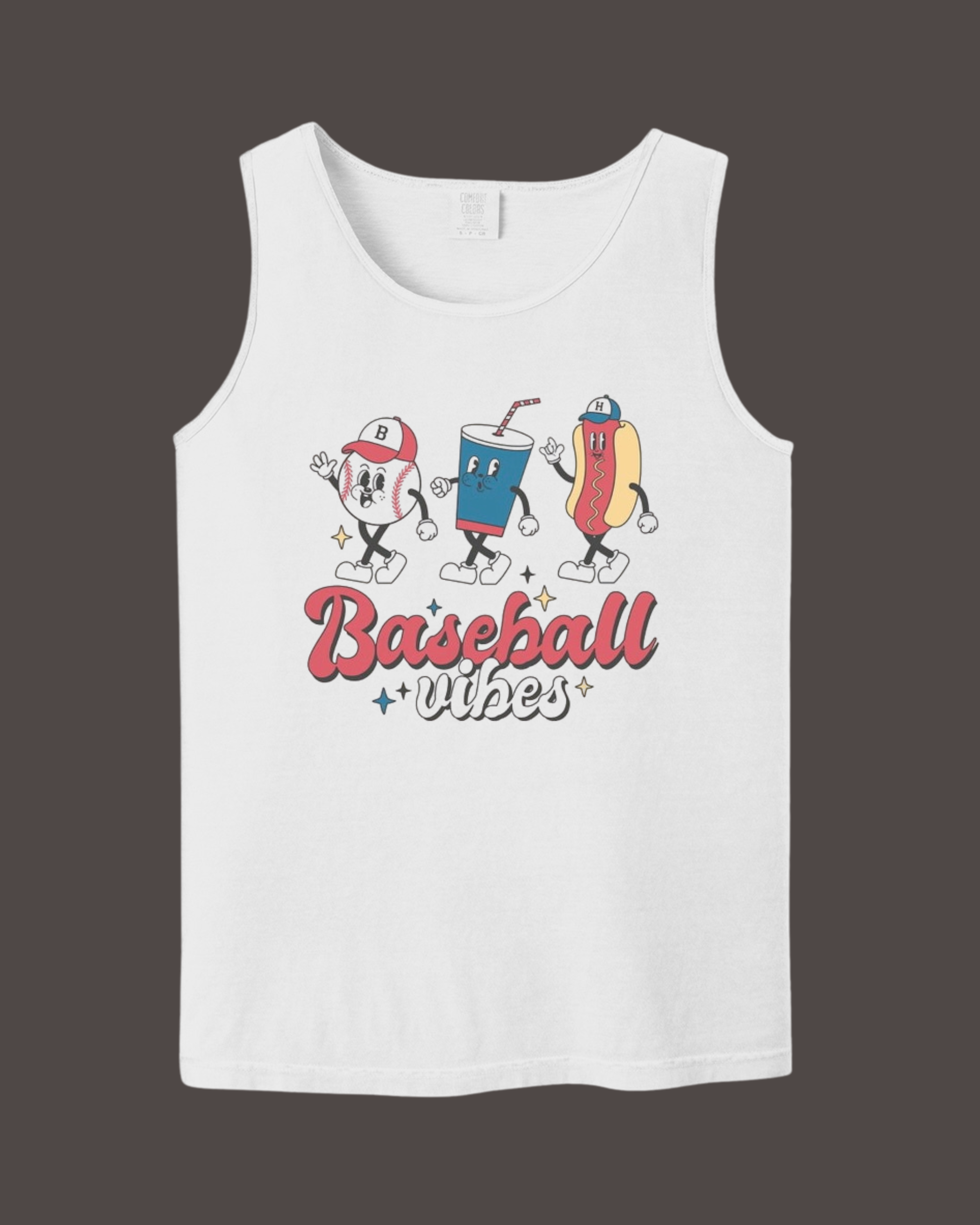 "Baseball Vibes"- Comfort Colors Heavyweight Tank