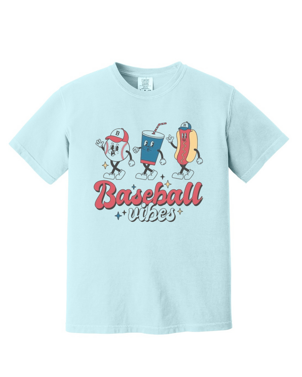 "Baseball Vibes" - Comfort Colors - Garment-Dyed Heavyweight Tee