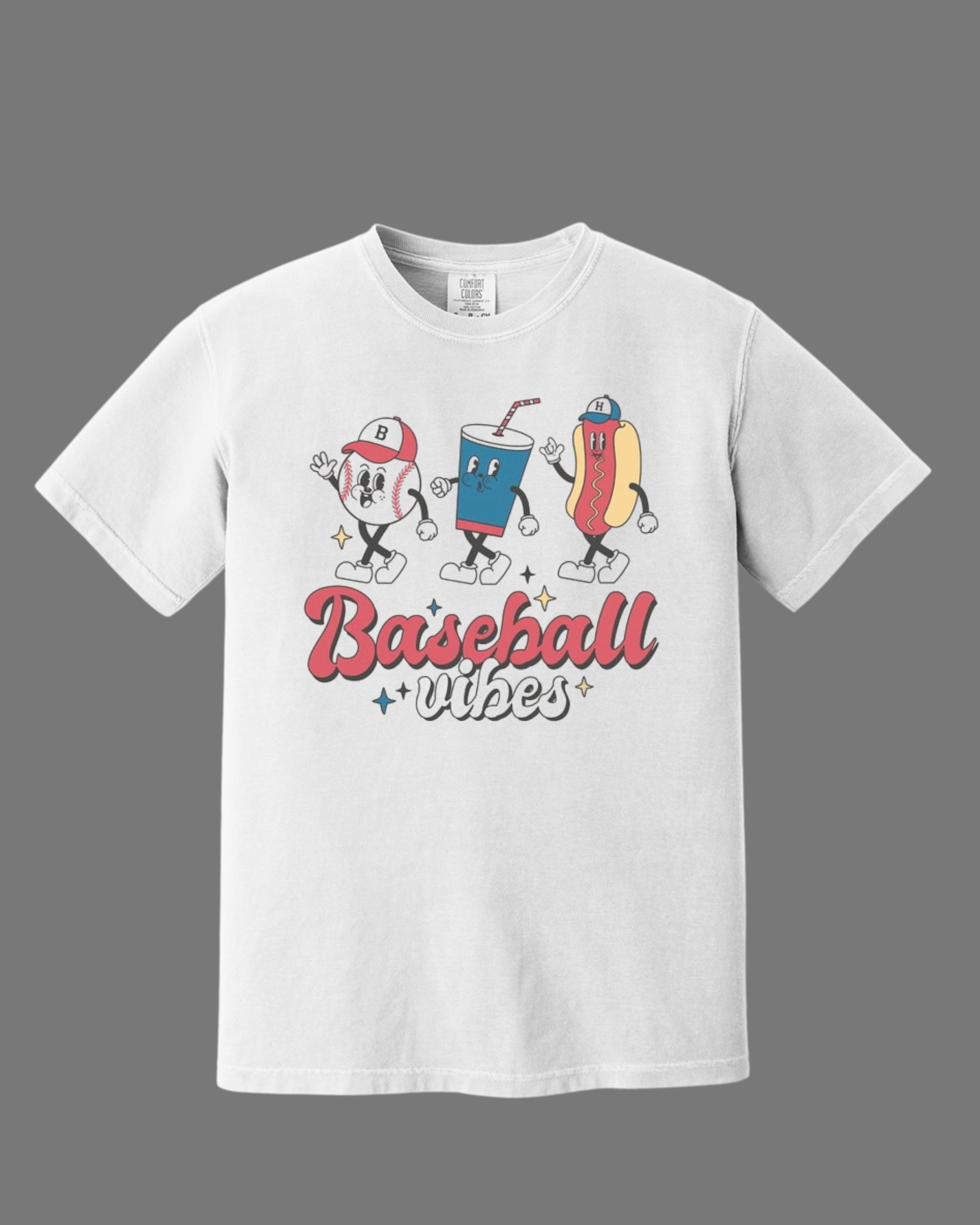 "Baseball Vibes" - Comfort Colors - Garment-Dyed Heavyweight Tee