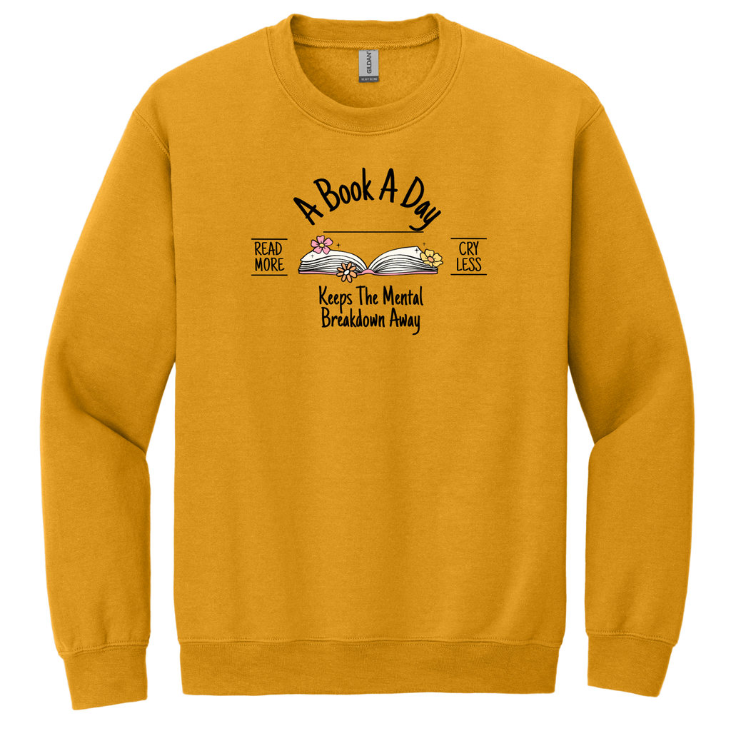 "A Book A Day" - Gildan® - Heavy Blend™ Crewneck Sweatshirt