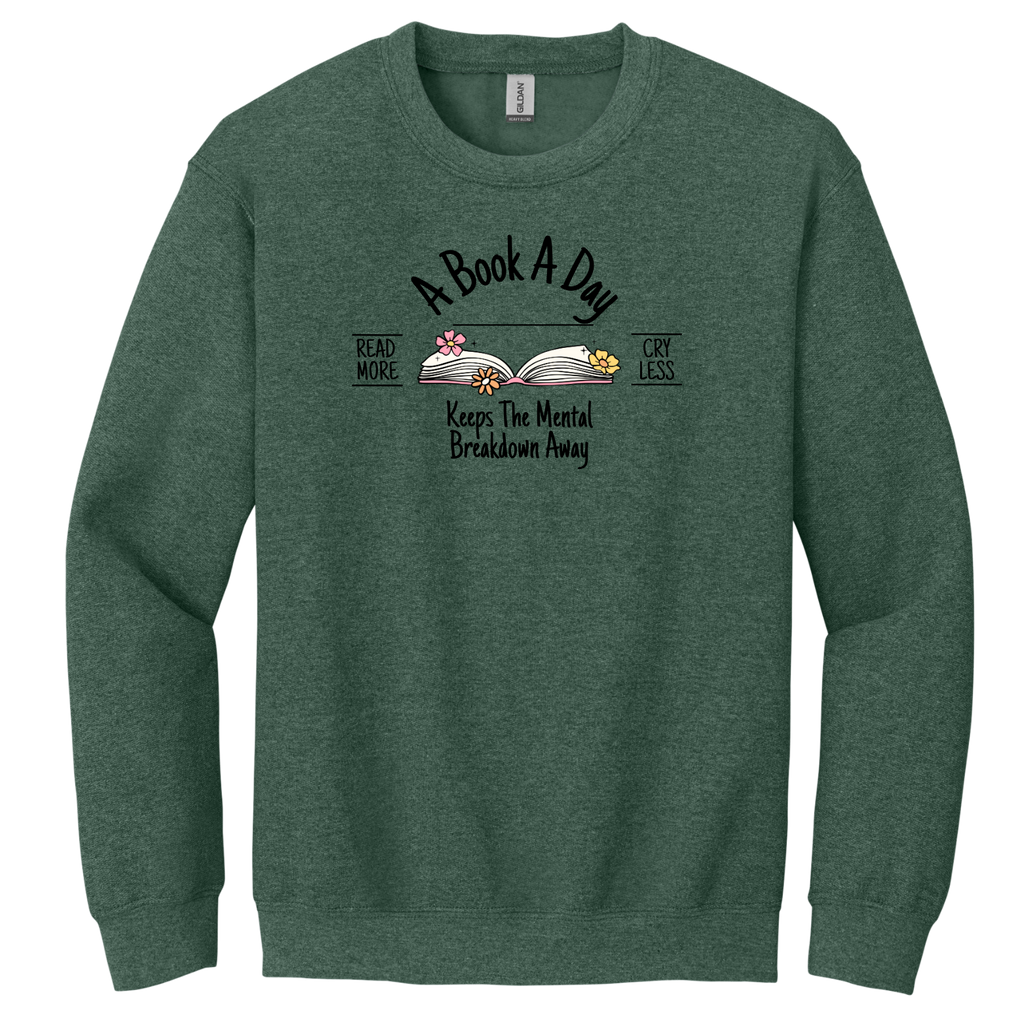 "A Book A Day" - Gildan® - Heavy Blend™ Crewneck Sweatshirt