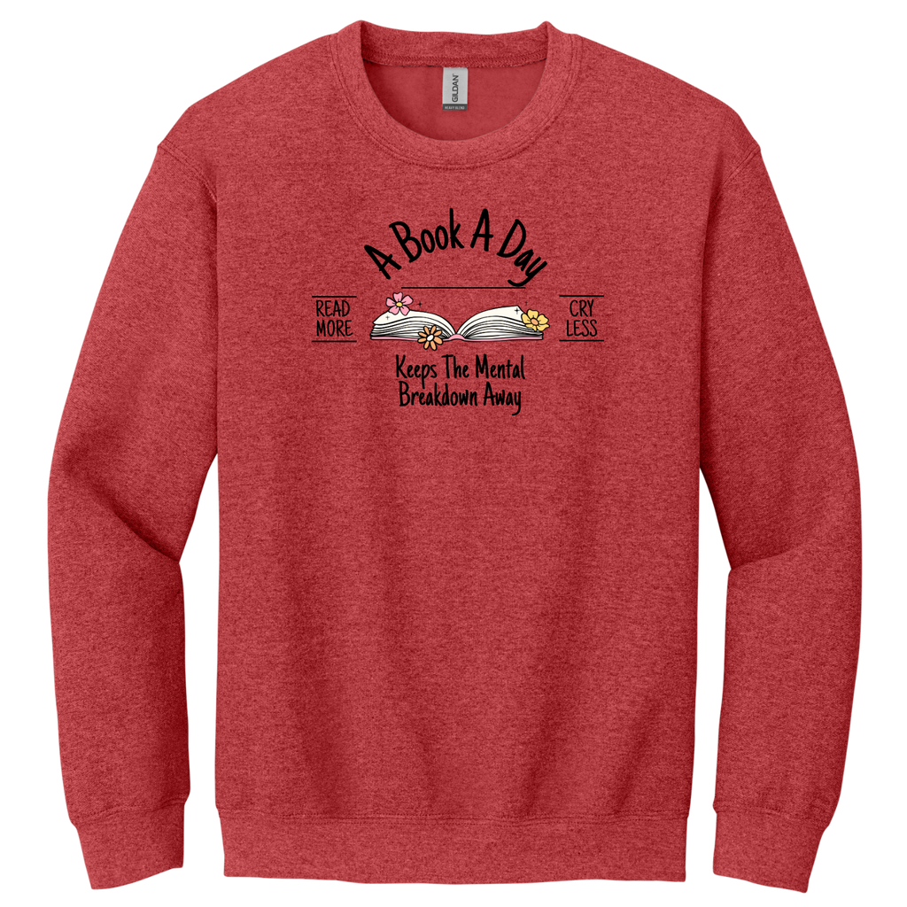 "A Book A Day" - Gildan® - Heavy Blend™ Crewneck Sweatshirt