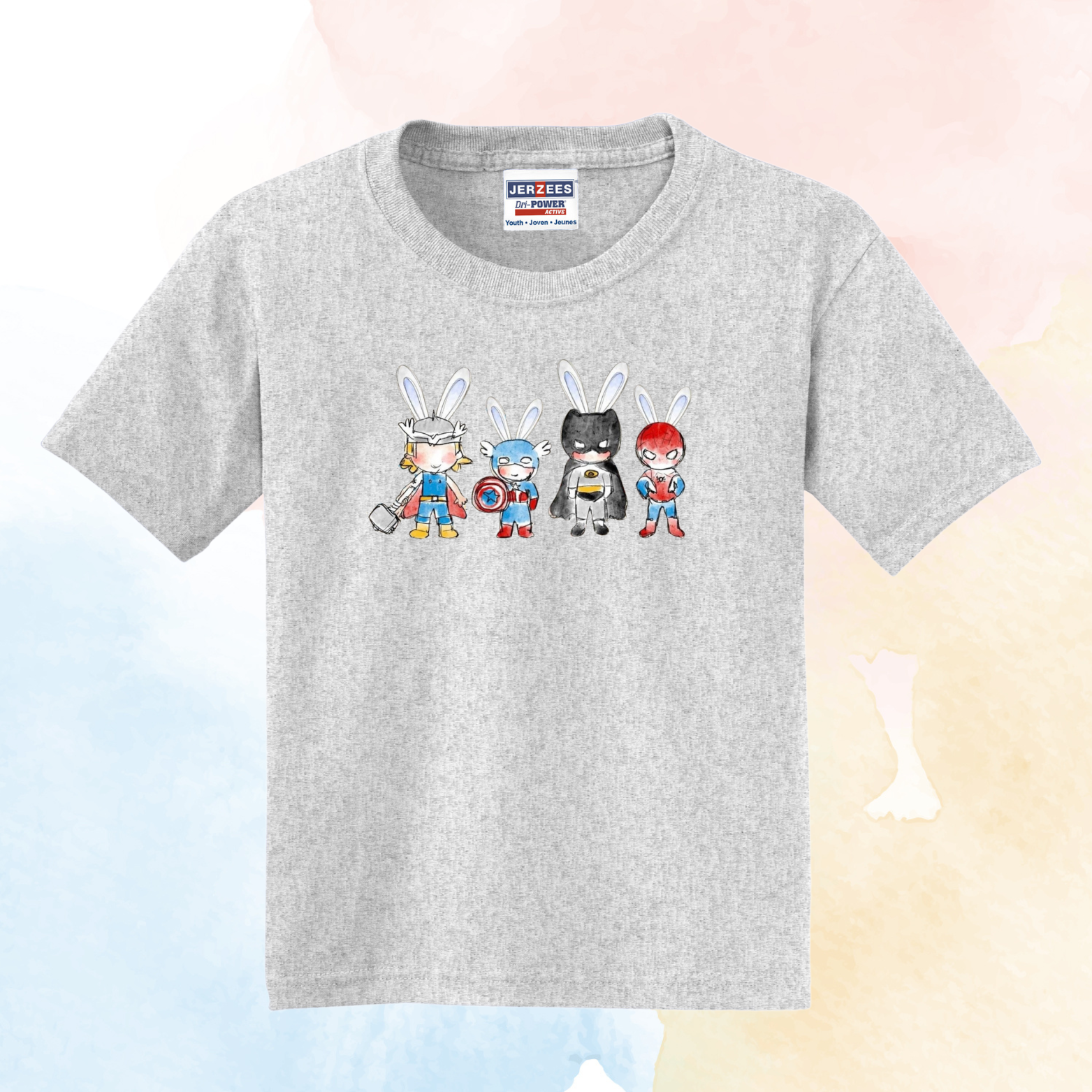 "Easter Superhero" Jerzees® - Youth Dri-Power® 50/50 Cotton/Poly T-Shirt