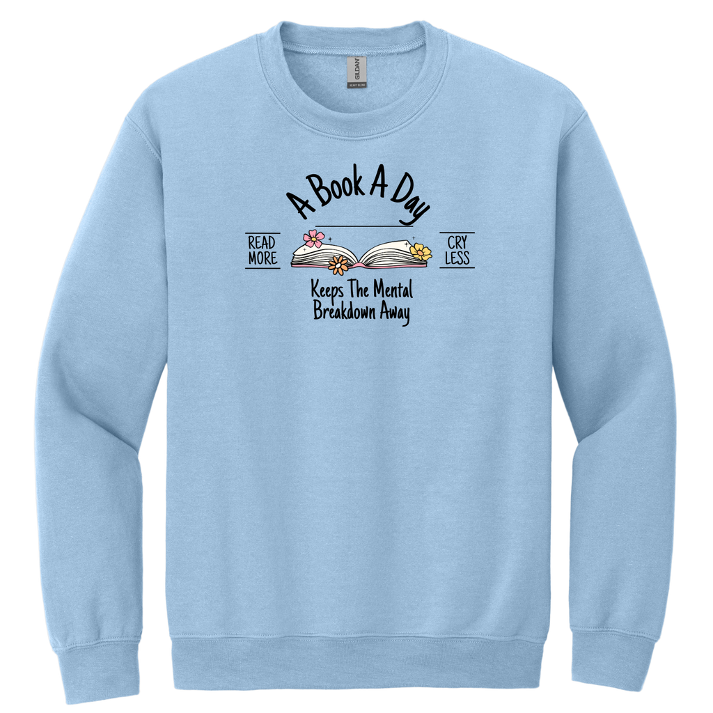 "A Book A Day" - Gildan® - Heavy Blend™ Crewneck Sweatshirt