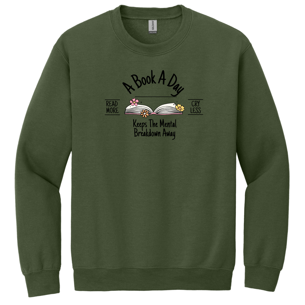 "A Book A Day" - Gildan® - Heavy Blend™ Crewneck Sweatshirt