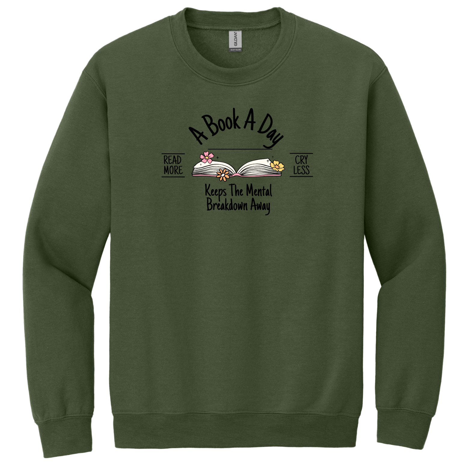 "A Book A Day" - Gildan® - Heavy Blend™ Crewneck Sweatshirt