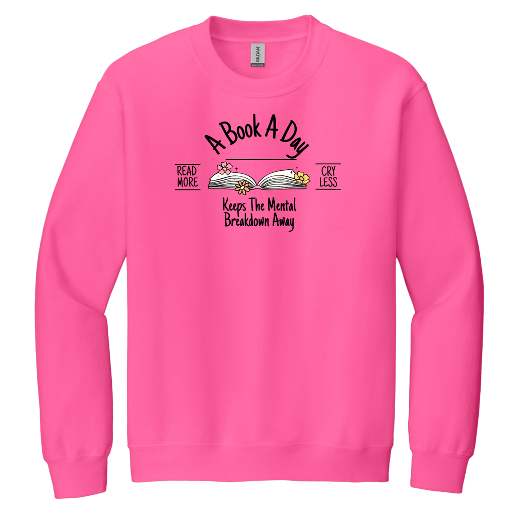"A Book A Day" - Gildan® - Heavy Blend™ Crewneck Sweatshirt