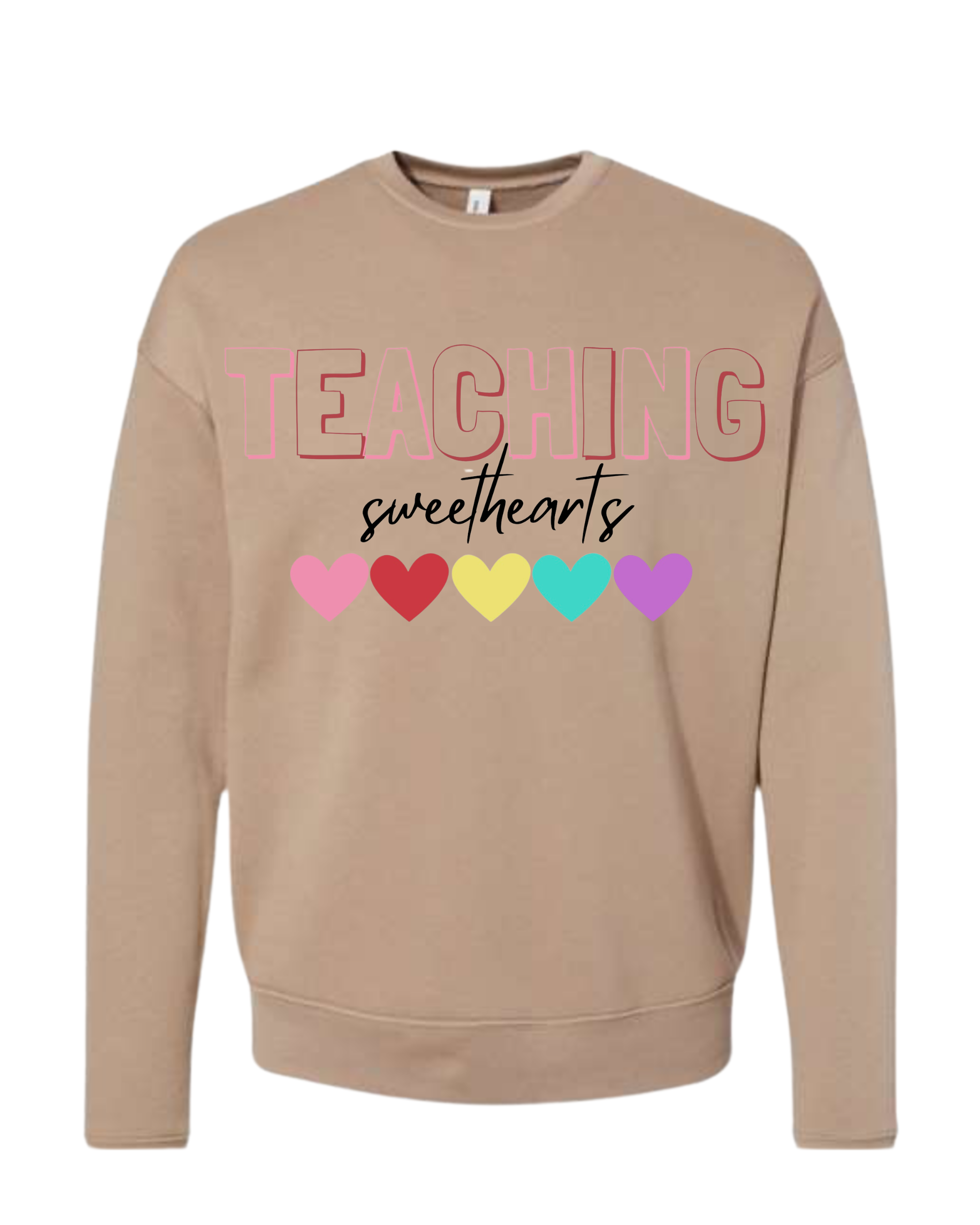 "Teaching Sweethearts" BELLA+CANVAS® Adult Unisex Sponge Fleece Drop Shoulder Sweatshirt